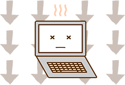 壊れたパソコン